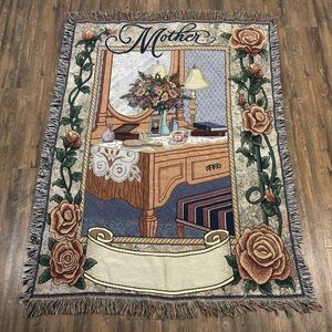 Rose Mother Tapestry Throw Blanket OS